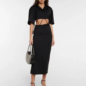 Christopher Esber, Cutout wool-blend midi dress | Size: UK 8 (US: 4)